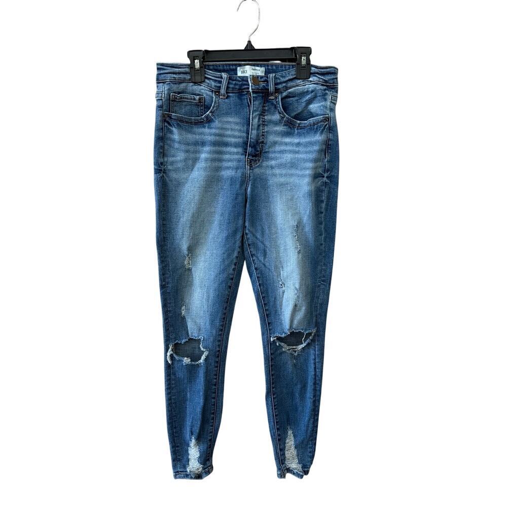BKE Parker Skinny Jeans SIZE 28 Distressed Ankle Skinny High Rise Buckle Denim
